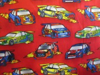 Racing Cars on Red Background